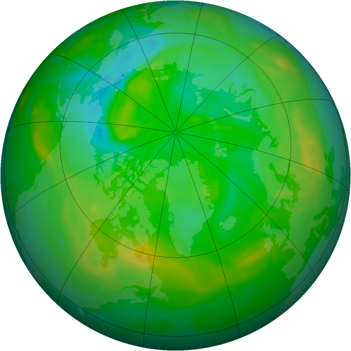 Arctic ozone map for 23 July 2013